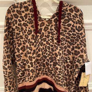 Leopard Print Pullover Hoodie